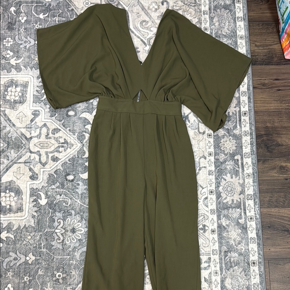 ASOS Green Kimono Sleeve Jumpsuit
